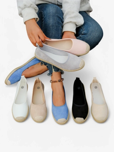 Royalfashion Moteriški ekologiški zomšos espadrilės Aroles