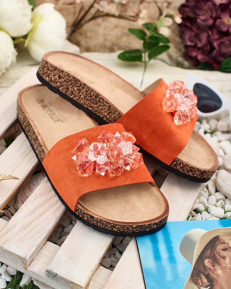 Royalfashion Женские шлепанцы Villo со стразами