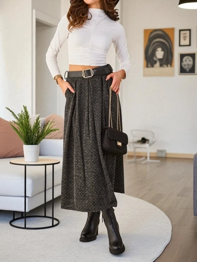 Royalfashion Moterų iki kėno ilgio sijonas