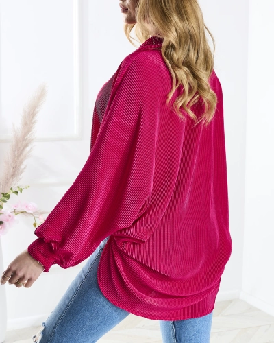 Fuksijos spalvos moteriška marškinių tipo tunika - Drabužiai