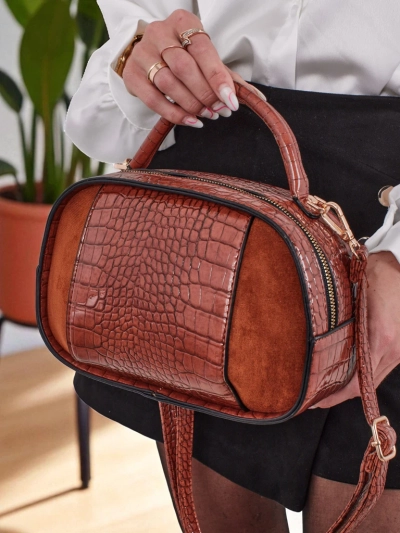 Maža moteriška rankinė iš lakinės eko odos „Lunar Space“