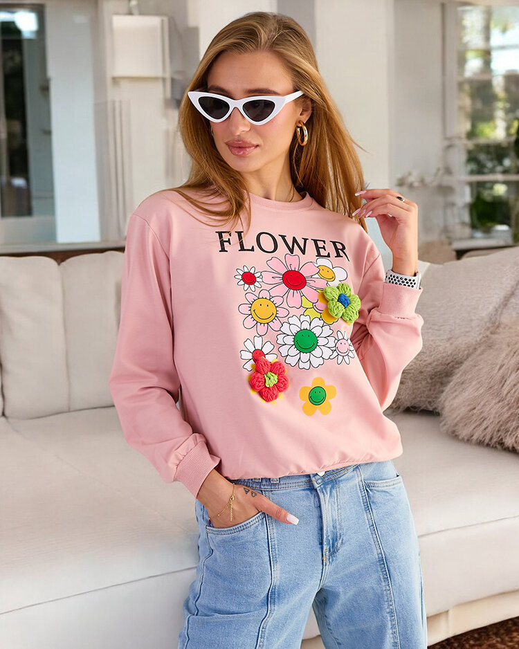 Royalfashion Женская хлопковая тонкая толстовка с принтом