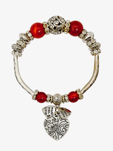 Moteriška apyrankė su širdelėmis Heart Glitz