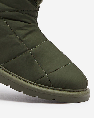 Темно-зеленая женская обувь a'la сноубутсы Amirfu- Footwear