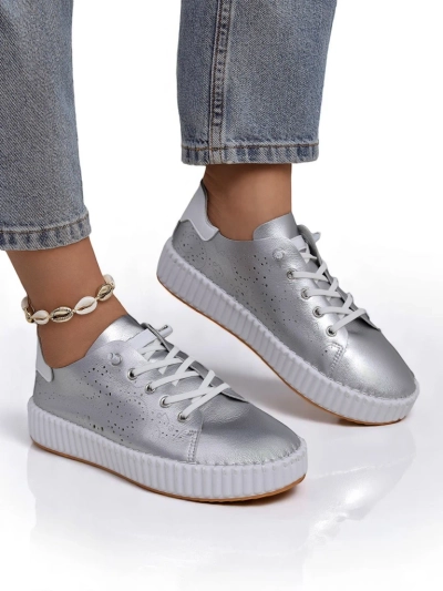 Royalfashion Women's Luna Lace Cutout Sneakers