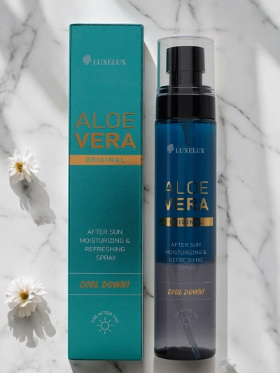 Luxelux Aloe Vera drėkinamasis purškiklis po saulės 120g