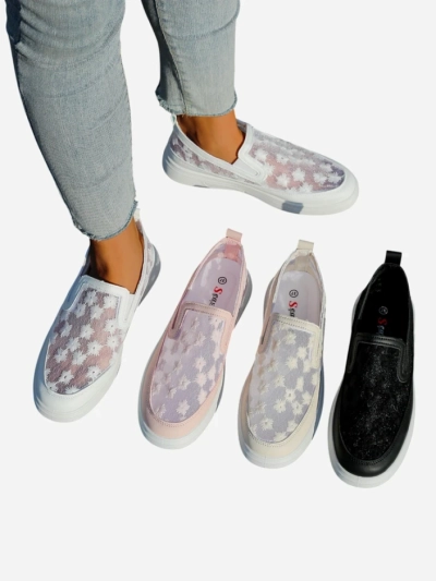 Royalfashion Женские сетчатые лоферы с цветами Emzos