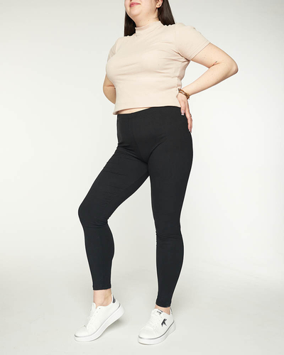 Классические черные женские леггинсы PLUS SIZE - Одежда