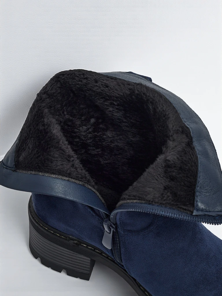 Wyższe botki damskie eko zamszowe Carmine