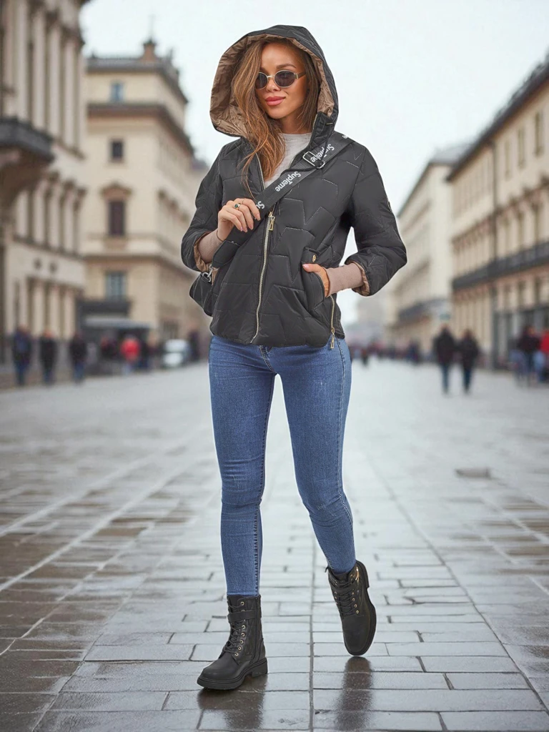 Silent Ridge Quilted Jacket wit Hood and Wrist Thingies