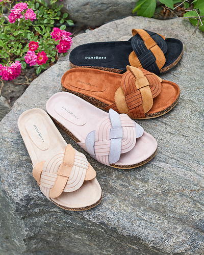 Moteriškos ekologiškos zomšos rudos Zapri šlepetės - Avalynė