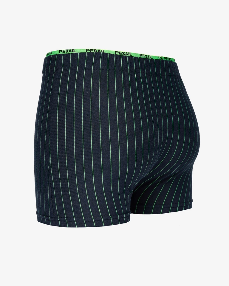 Royalfashion Navy blue dryžuoti vyriški boksininko šortai