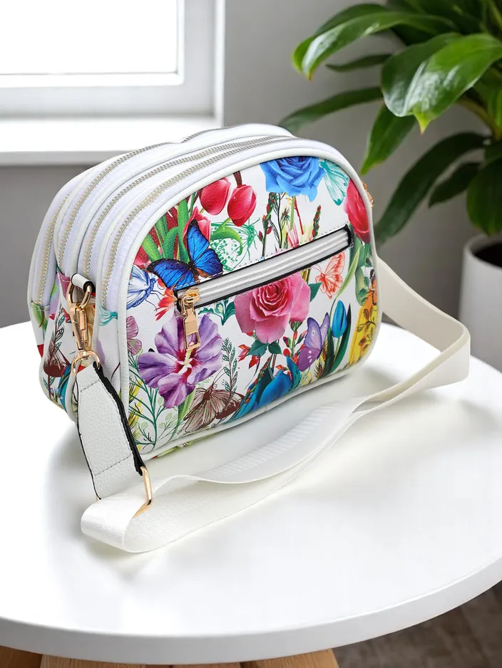 Royalfashion Цветочная овальная маленькая женская сумка из эко-кожи