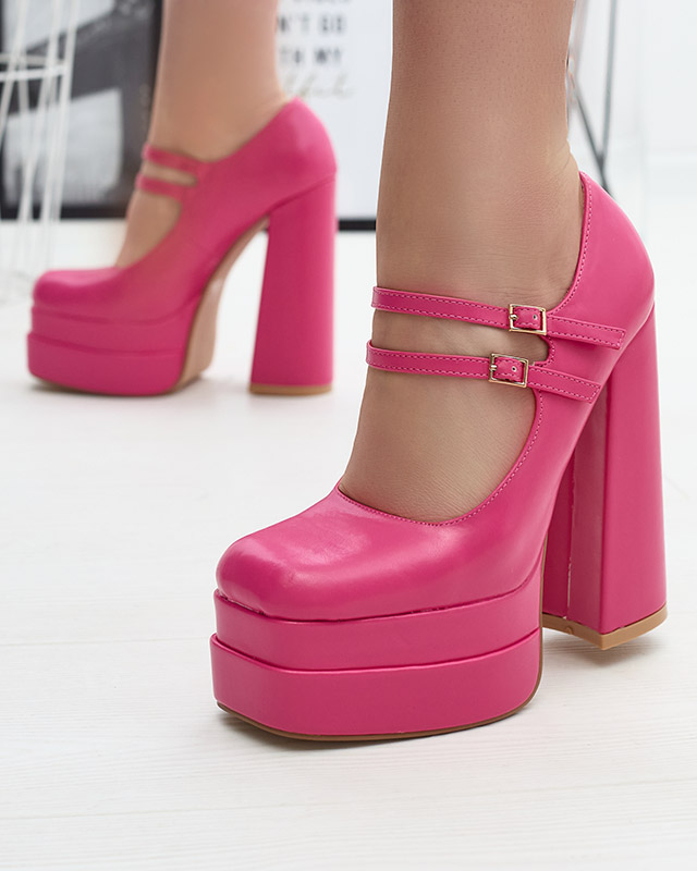 Fuksijos spalvos moteriški aukštakulniai Edisa - Avalynė