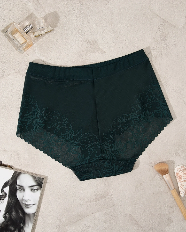 "Royalfashion" Moteriškos tinklinės kelnaitės tamsiai žalios spalvos