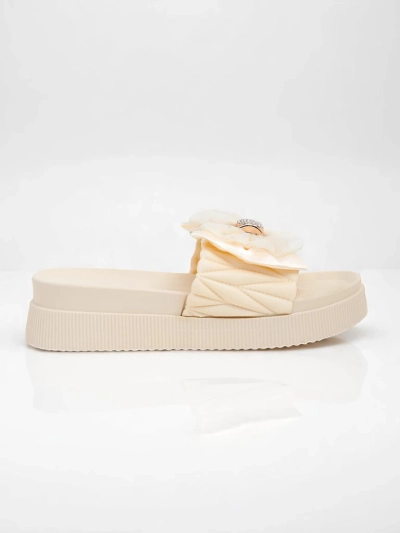 Royalfashion Platform Slides with Bow - Straight Up Dope