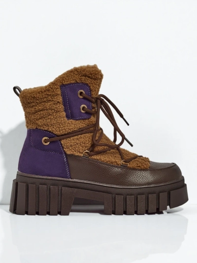 Женские ботинки-рабочие с мехом Cindora