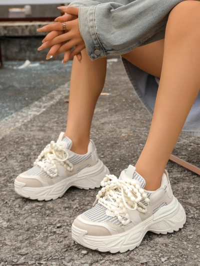 Royalfashion Moteriški sportiniai sneakersai storesniu padu Loness