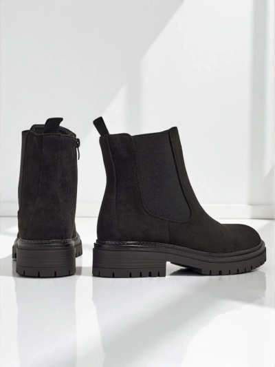 Moteriški aulinukai a'la Chelsea tipo batai iš eko-zomšos Yorves