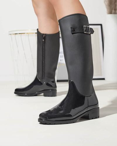 Черные женские веллингтоны до колена Bevirdo- Footwear