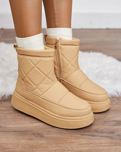 Royalfashion Светло-коричневые женские сапоги a'la snow boots Kacecica