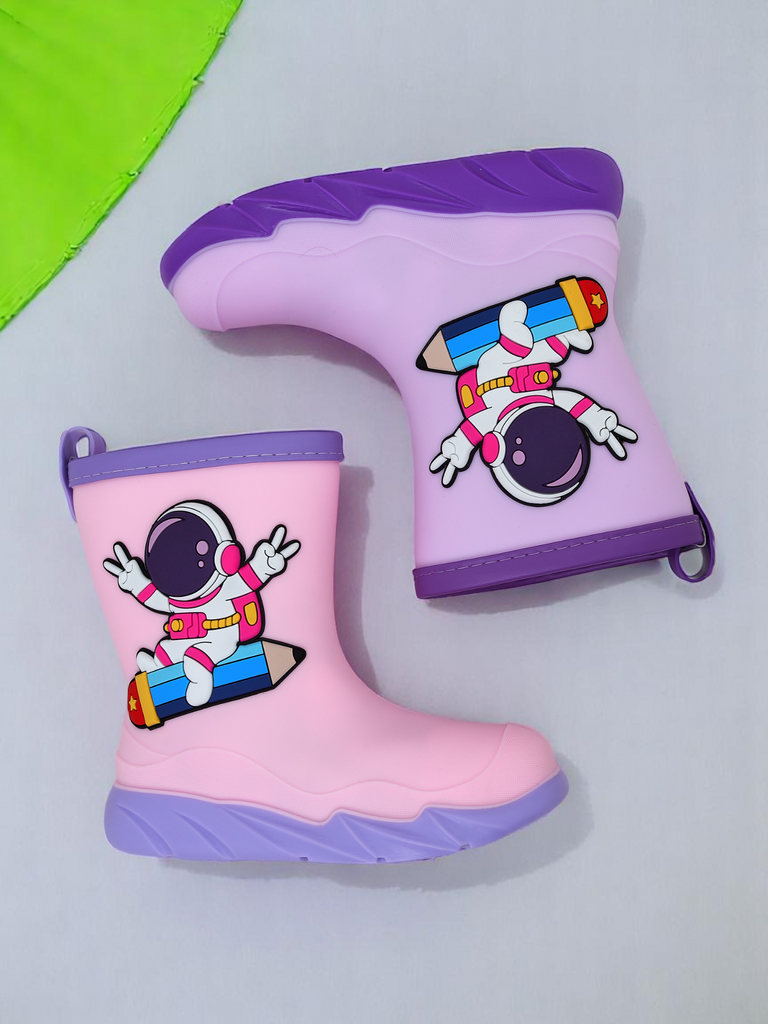 Royalfashion vaikiški guminiai lietaus batai su astronautu Kosmosu
