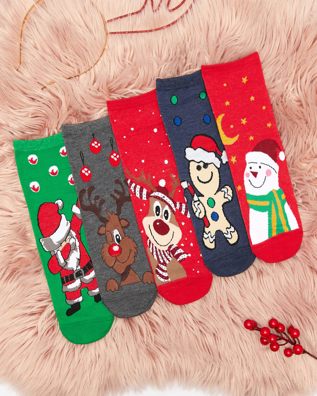 Moteriškos ilgos kalėdinės kojinės 5 / pak. - apatinis trikotažas