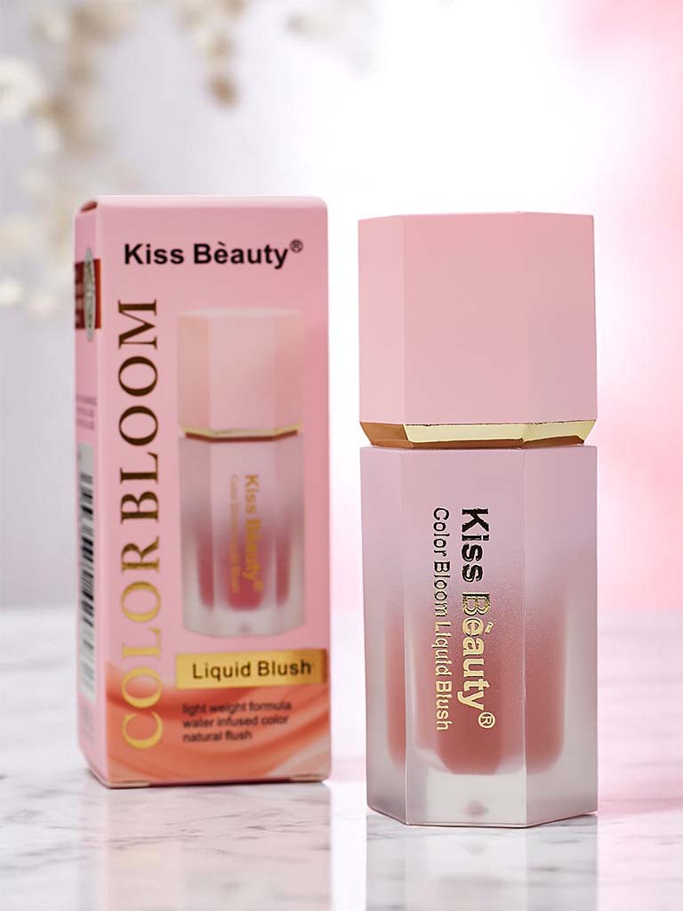 Kiss Beauty skystas rausvas lūpų dažas su aplikatoriumi, spalva Sunset