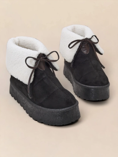 Royalfashion Moteriški balti batai su pamušalu WDeno