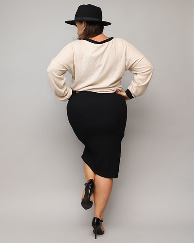 Royalfashion Juodos ir smėlio spalvos laisvalaikio komplektas