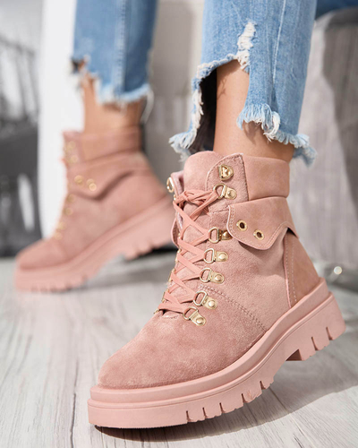 Rausvi moteriški batai su pašiltinimu Boserra - Avalynė