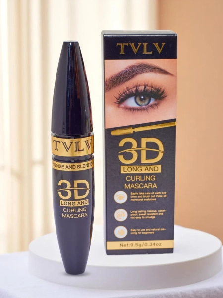Водостойкая тушь для ресниц — подкручивает и удлиняет ресницы, 24 часа стойкости, 3D-эффект