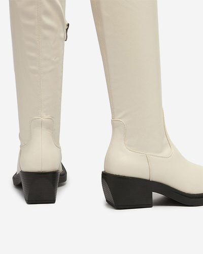 Ботфорты женские бежевого цвета Arrit - Обувь