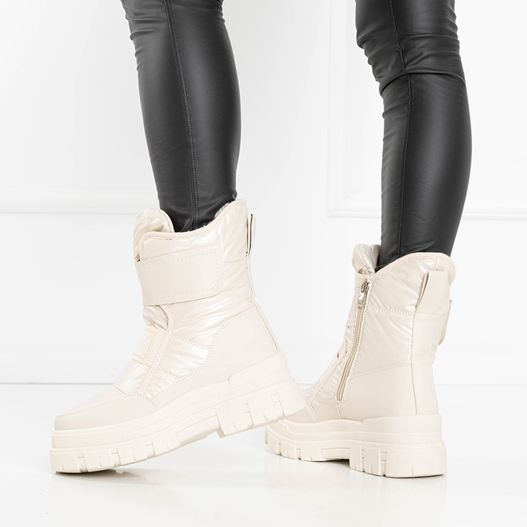 Кремовые женские зимние ботинки Naselia