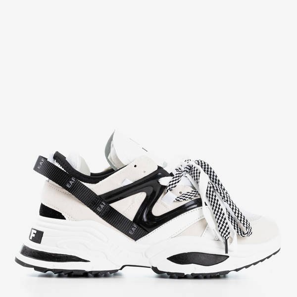 Бежевые женские кроссовки на толстой подошве Eafi - Обувь