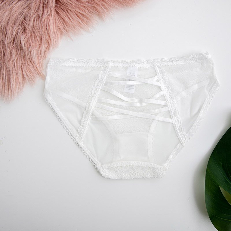 Moteriškos baltos nėrinių kelnaitės - Apatinis trikotažas