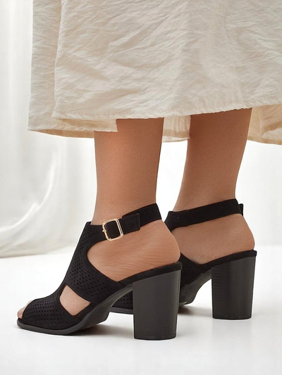 Royalfashion женские босоножки на широком каблуке с вырезами Abetle