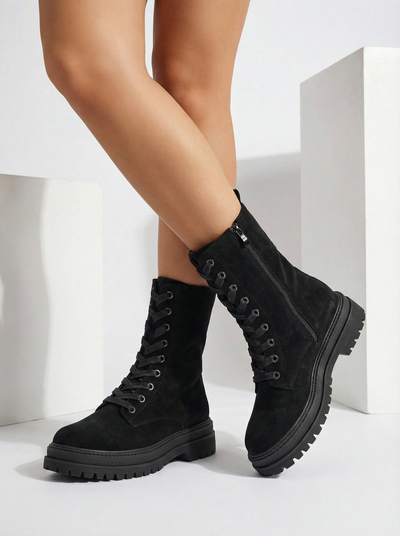 Женские ботинки из эко-замши Molistea в стиле рабочих