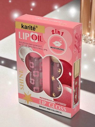 Fiercely Red 2-in-1 Glitter & Clear Lip Gloss