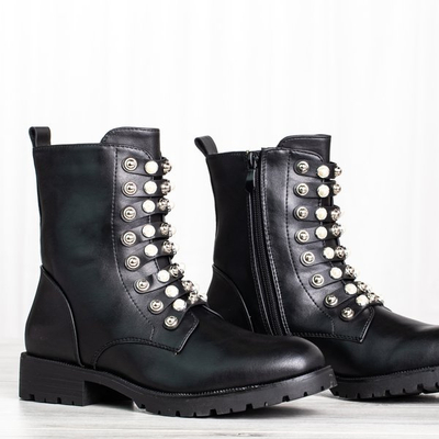 Черные вышивки бисером Иззи - Обувь