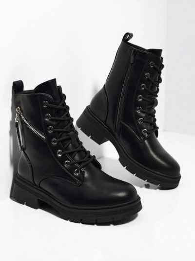 Moteriški Aulinukai „Venus“ Juodi Odiniai Elegantiški Rudeniui