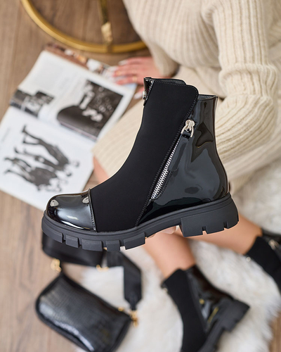 Royalfashion Черные матовые женские сапоги Hedaheh