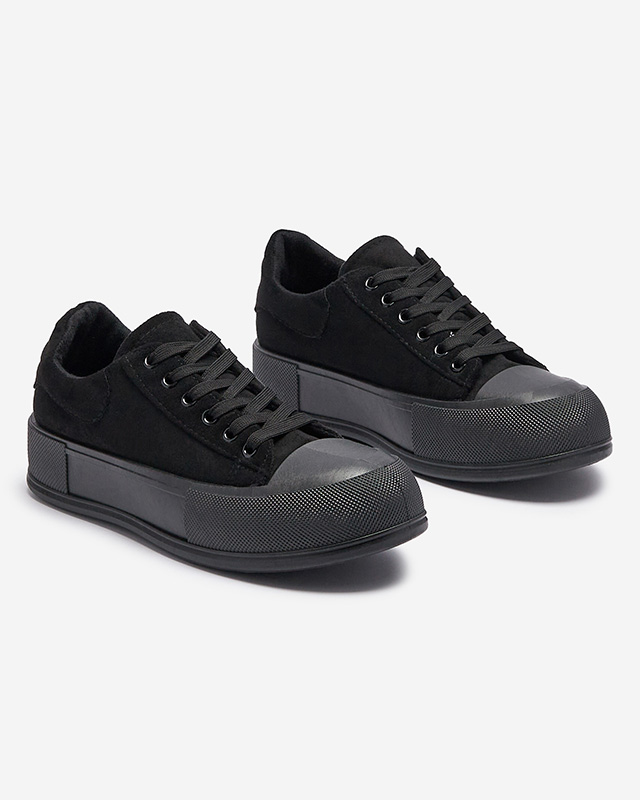 Черные женские кроссовки из эко-замши Zeobic- Footwear