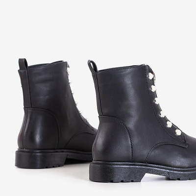 Juodi moteriški bateliai su papuošimais Albela - Avalynė