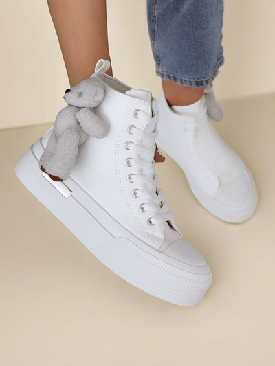 Royalfashion Женские высокие кеды с мишкой Теди