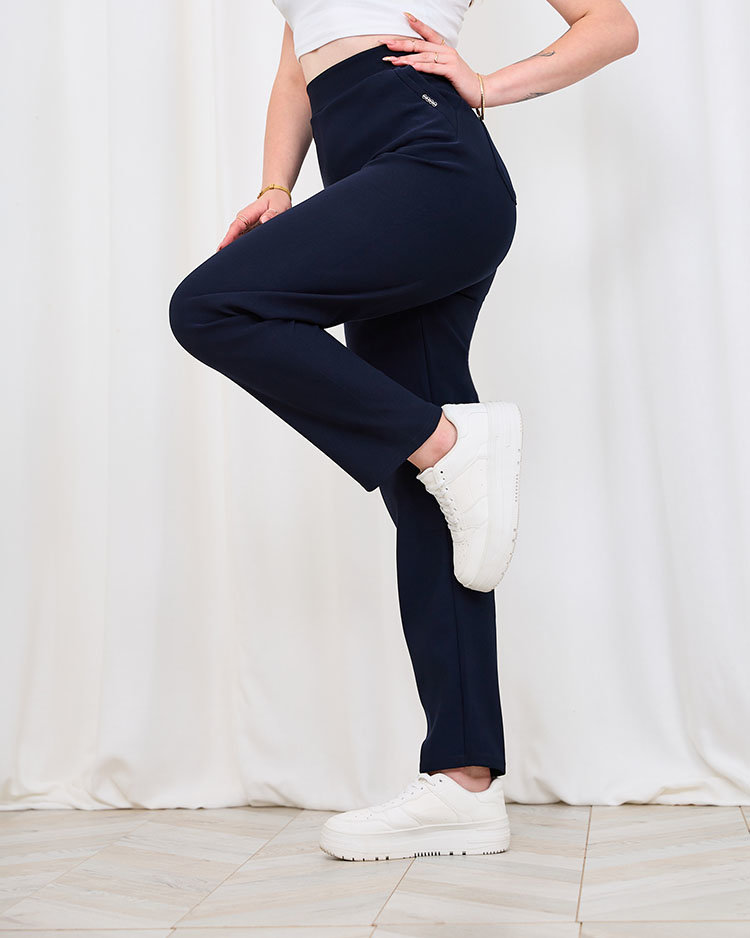 Royalfashion Темно-синие женские теггинсы PLUS SIZE Брюки