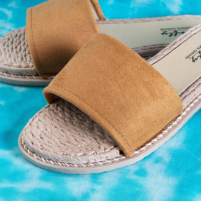 Ysia rudos moteriškos šlepetės - avalynė