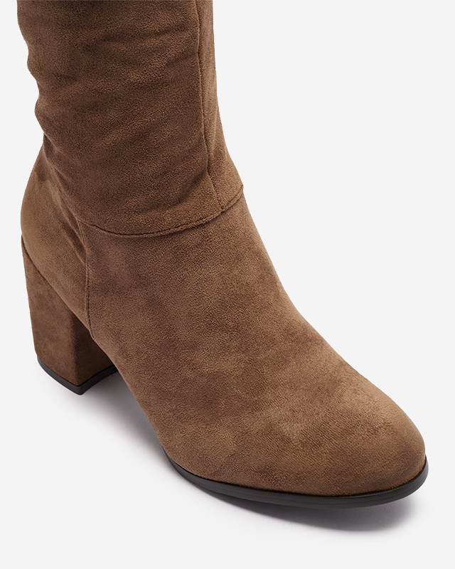 Rudi moteriški aulinukai ant stulpelio rudos spalvos Beroll- Avalynė