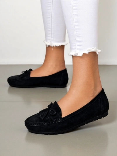 Royalfashion Moteriški ekologinio zeltinio mocasinai Etette