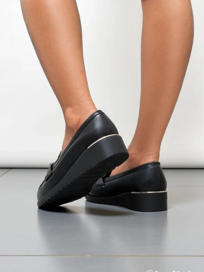 Женские мокасины Royalfashion на низком каблуке Leffo
